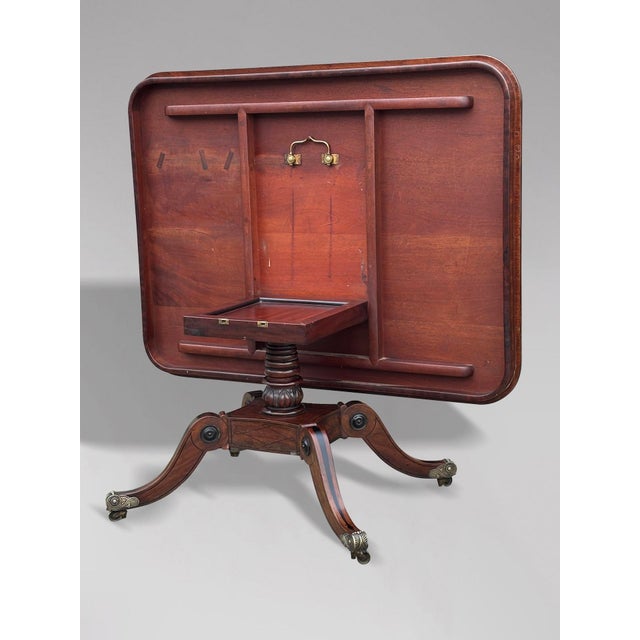 Late 18th Century Antique George III Mahogany and Brass Inlay Dining Table, 1790 For Sale - Image 5 of 15