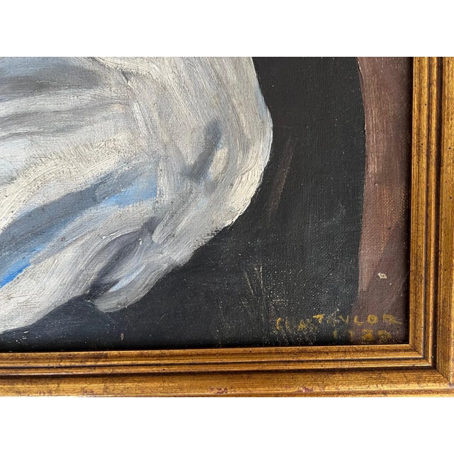 1930's C. A. Taylor Philadelphia Artist Self Portrait Oil Painting on Canvas For Sale In New York - Image 6 of 11