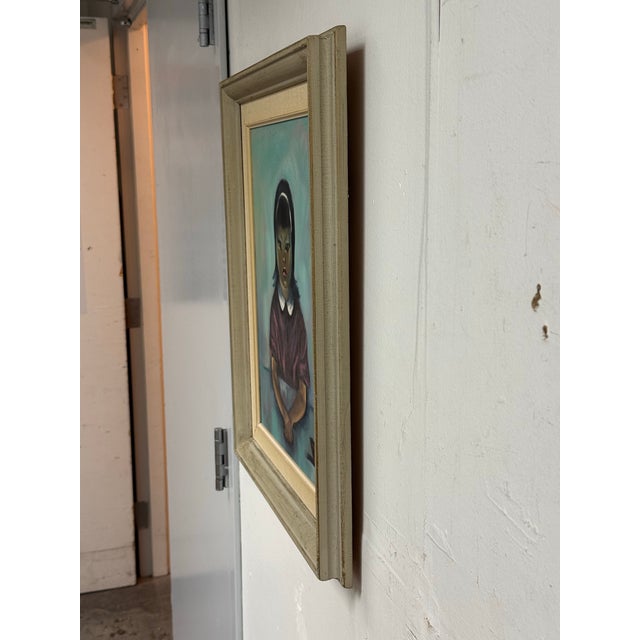 Late 20th Century J.Lamm Female Portrait Oil Painting, Framed For Sale - Image 4 of 12