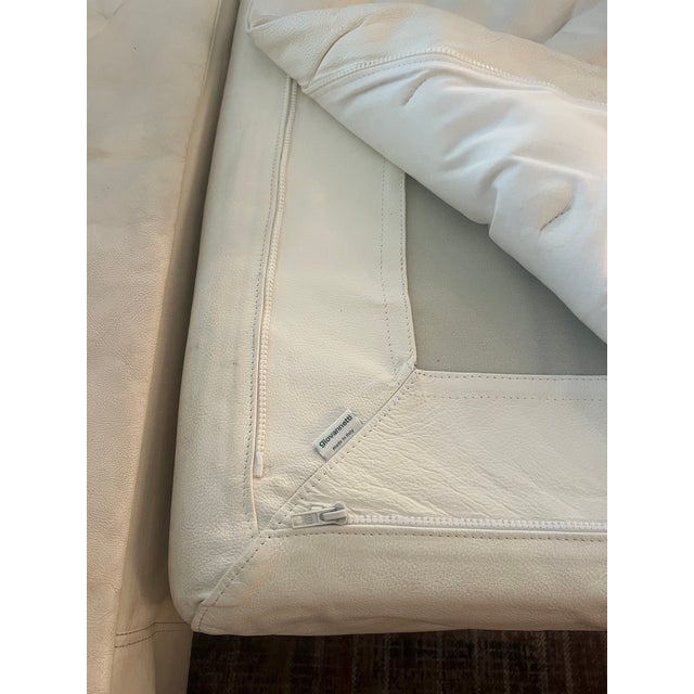 1990s Giovannetti Collezioni "Friends Light" Modular Sofa - White Italian Leather For Sale - Image 11 of 11