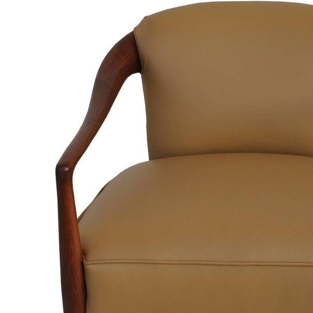 Tan 1960s Vintage Midcentury Ib Kofod Larsen Style Lounge Chair For Sale - Image 8 of 9