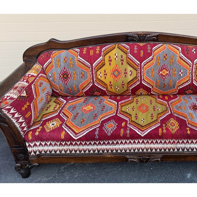 Custom Turkish Kilim Sofa For Sale - Image 9 of 9