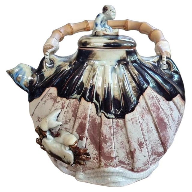 Antique Meiji Japanese Sumida Teapot from Inoue Ryosai Ii For Sale - Image 7 of 7