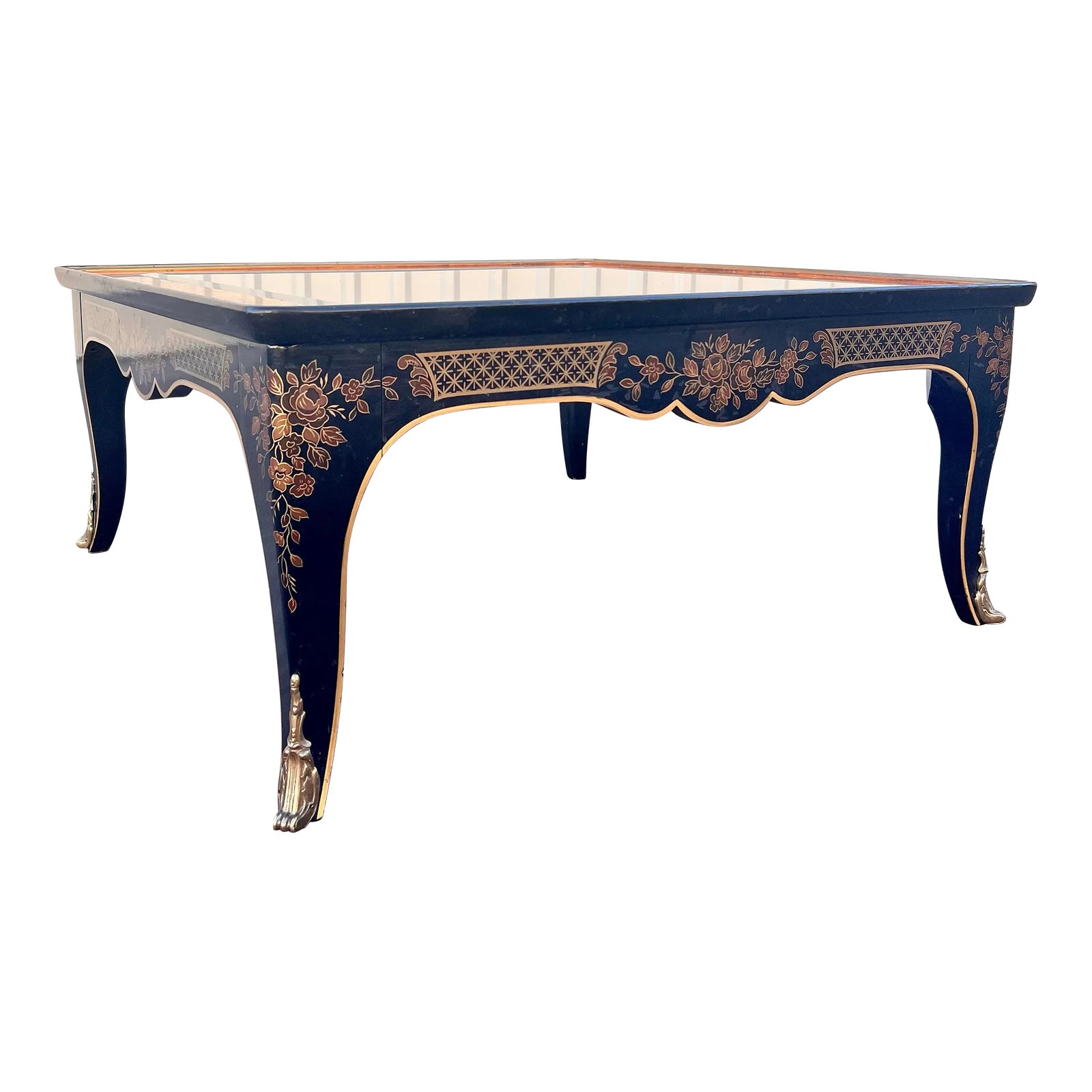 カオムラ★ DREXEL HERITAGE FURNISHINGS 鏡 Drexel Heritage Chinoiserie Carved 'Connoisseur' Trifold