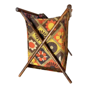 Mid 20th Century Mid Century Fabric Knitting or Magazine Foldable Holder