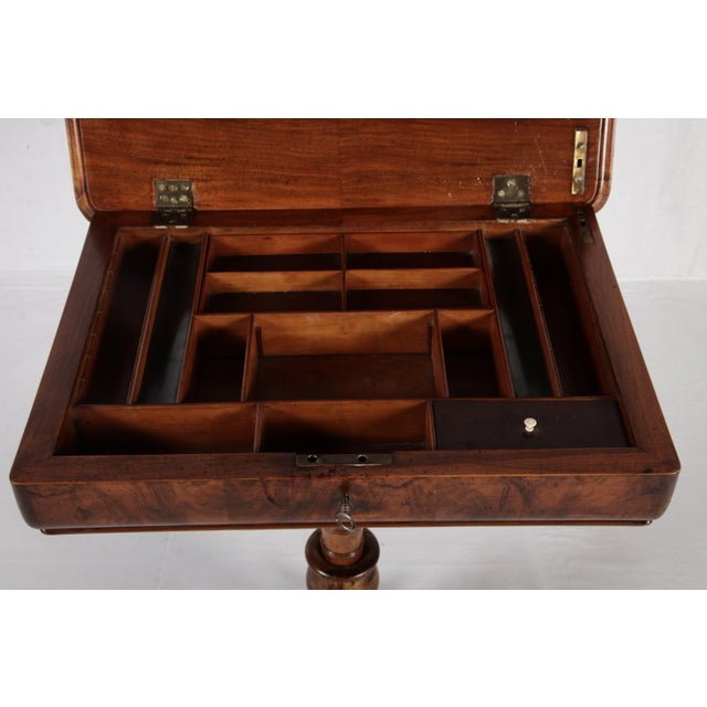 Antique Sewing Table in Walnut, 1830 For Sale - Image 18 of 18