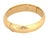 Contemporary Mid 20th Century Floral Pattern Wide Hinged Bangle Bracelet 14K Yellow Gold For Sale - Image 3 of 6