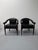 Vintage Tufted Leather Barrel-Back Tub Armchairs, Pair, C. 1970s For Sale - Image 4 of 18