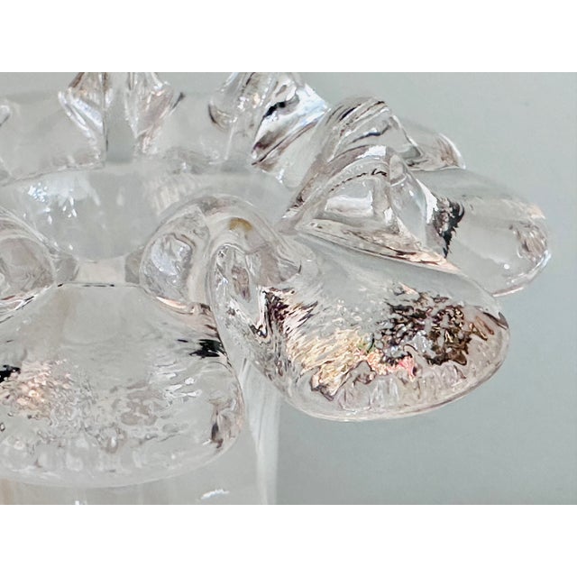 Handmade Crinoline Vase in Crystal Glass by Göran Wärff & Ann Wärff for Kosta Boda, Sweden, 1970s For Sale - Image 8 of 11