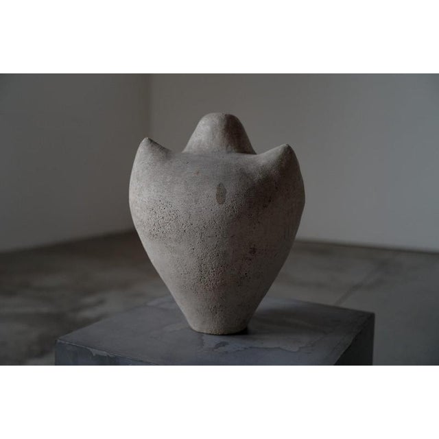 Gray Vintage French Sculptural Vase, 1970s For Sale - Image 8 of 9