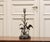 Mid-Century Modern Table Lamp with Crane Bird Scene in Brass on Black Marble Base from Agudo, 1940s For Sale - Image 3 of 9