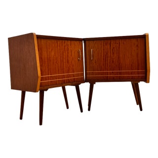 Mid Century Nightstands, Set of 2, Made in Italy For Sale
