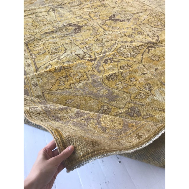 Contemporary traditional oriental inspired yellow wool rug by Doris Leslie Blau Size: 6'0" × 8'8" (182 × 264 cm). Although...
