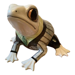 Vintage Ceramic Italian Intrada Large Hand Painted Frog