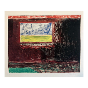 Pierre Obando, Caribbean Abstract Pattern & Decoration Monoprint Monotype Painting Print Obando, 1997