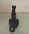 Mid-Century Modern Antique Cast Iron Resting Whippet Greyhound Hearth Statue For Sale - Image 3 of 17