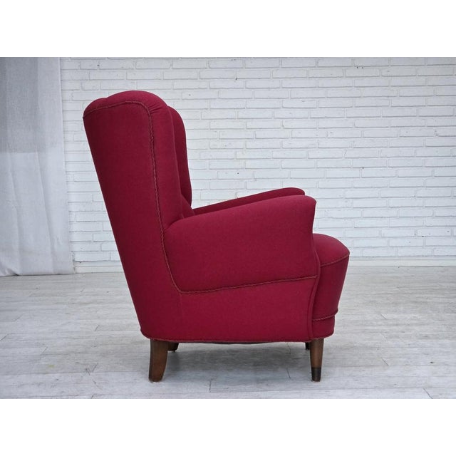 Vintage Danish Lounge Chair in Furniture Wool, 1960s For Sale - Image 10 of 18