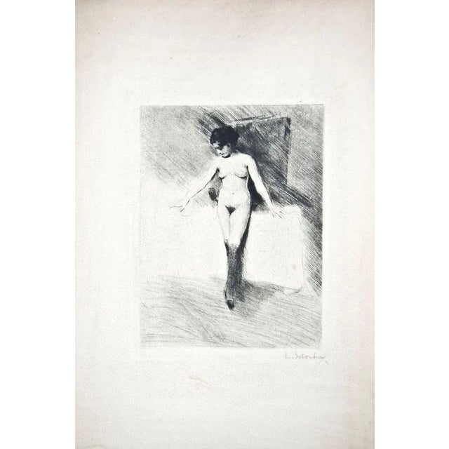 Hand signed. Includes passepartout (cm. 53x37). Lino Selvatico was an Italian painter. The elegance of his portraits is...