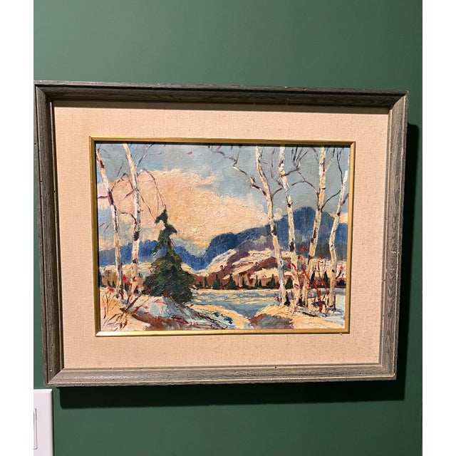 American Marvin Mangus Alaskan Landscape Oil, Signed For Sale - Image 3 of 10