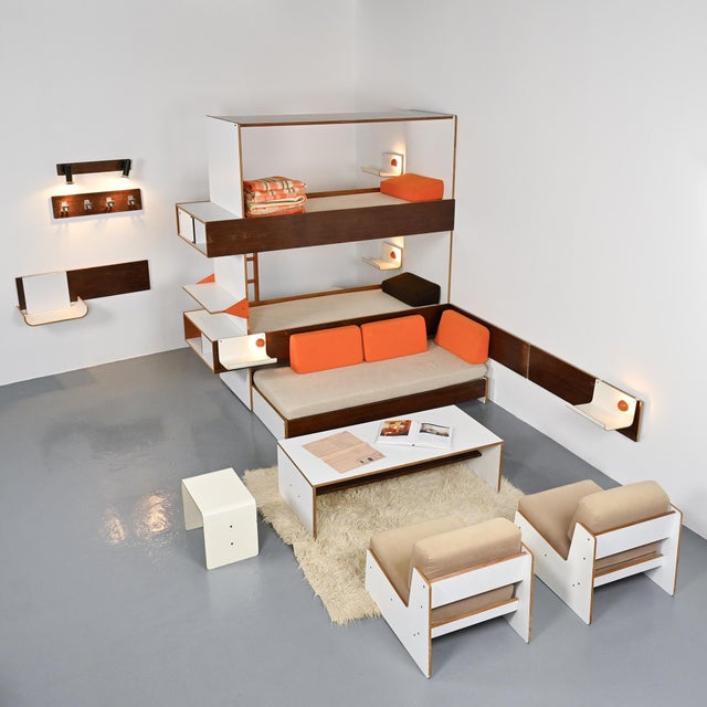 Bed and Headboard by Pierre Guariche, 1968 For Sale - Image 10 of 18