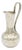 Hammered Silver Wine Jug with Fixed Handle For Sale