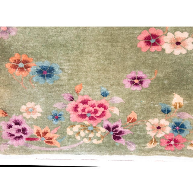1940s Mid 20th Century Chinese Art Deco Rug For Sale - Image 5 of 12