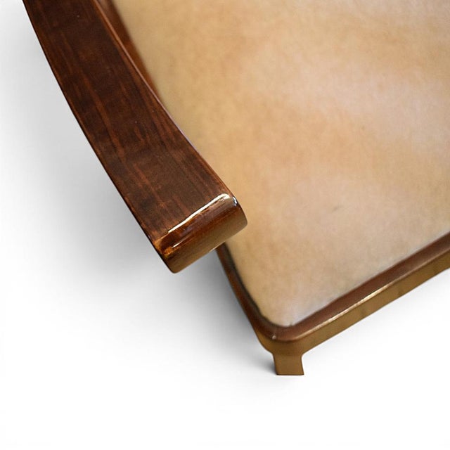 Vintage Art Deco Armchair in Wood, 1930s For Sale - Image 9 of 10