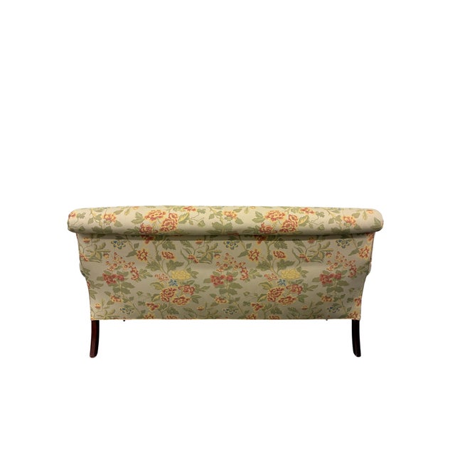 Late 20th Century Late 20th Century Baker Furniture Milling Road English Traditional Floral Roll Arm Sofa For Sale - Image 5 of 12