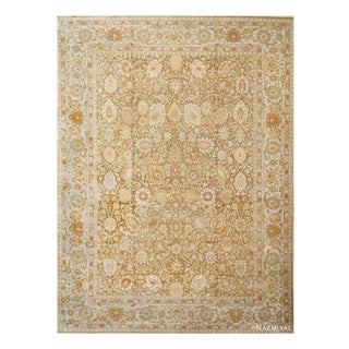 Nazmiyal Collection Large Modern Persian Tabriz Design Turkish Oriental Rug For Sale