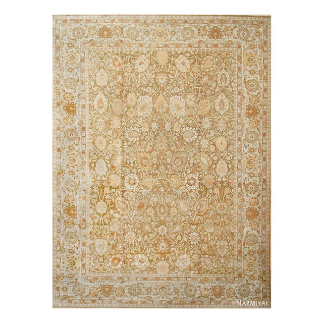 Nazmiyal Collection Large Modern Persian Tabriz Design Turkish Oriental Rug For Sale