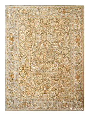 Nazmiyal Collection Large Modern Persian Tabriz Design Turkish Oriental Rug