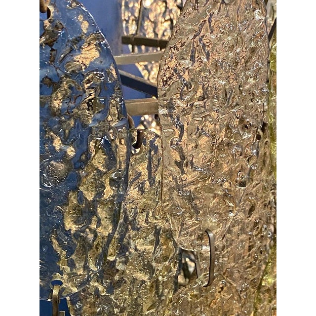 Pair of 1960s Vistosi Torcello Glass Disk Sconces by Gino Vistosi For Sale - Image 9 of 12