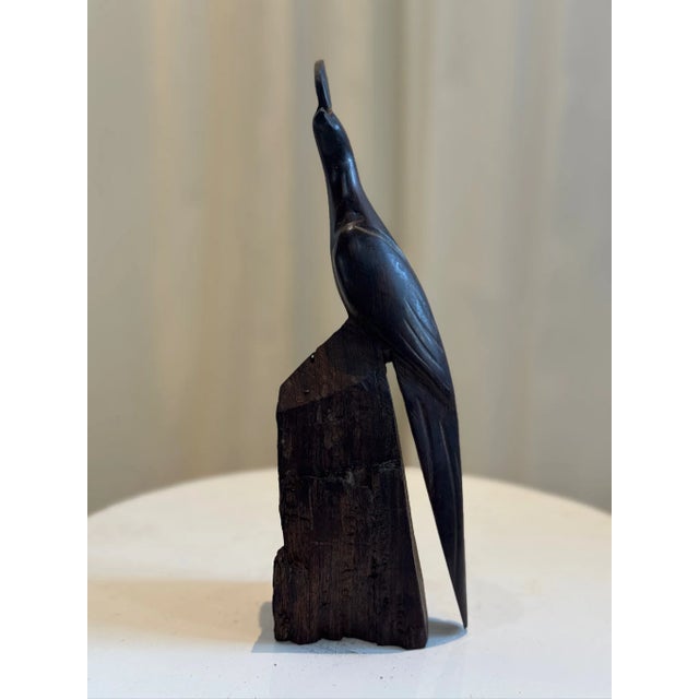 Mid 20th Century Mid 20th Century Hand-Carved Ironwood Pheasant Sculpture – Vintage Southwestern Art For Sale - Image 5 of 6