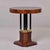 Oxblood Red Art Deco Mahogany Center Table With Ebonized Column Base and Brass Trim For Sale - Image 8 of 10