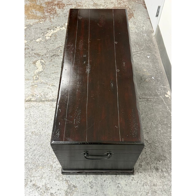 Pottery Barn Emmett Zen Brown Trunk/Coffee Table For Sale - Image 10 of 12