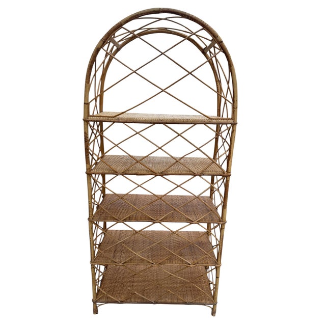 Rattan Shelf from the 1960s, France For Sale - Image 8 of 10