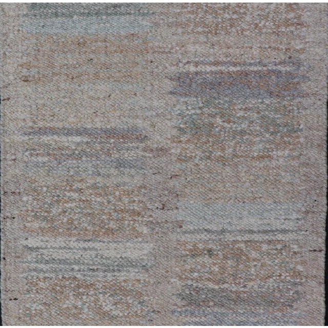 Textile Modern Scandinavian Flat-Weave Rug Design With Modern Design in Natural Colors For Sale - Image 7 of 9