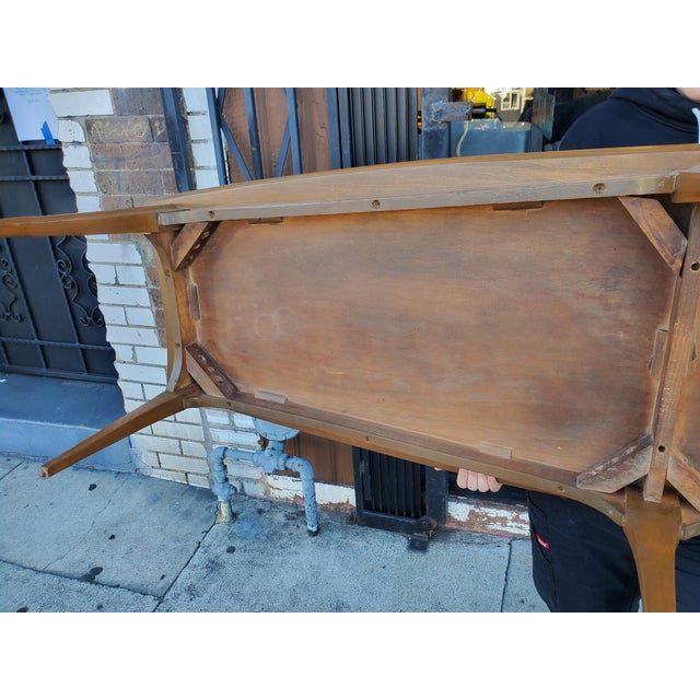 Brown Long Mid-Century Coffee Table For Sale - Image 8 of 13