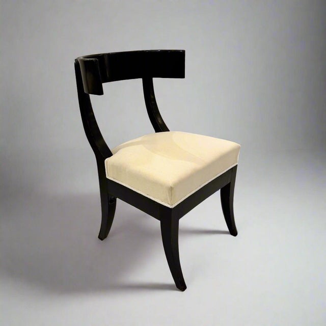 Pair of Klismos Early 19th Century Ebonized Side Chairs For Sale In New York - Image 6 of 9