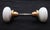 Early 20th Century Pair of Vintage Round Milk Glass Door Knobs For Sale - Image 5 of 7