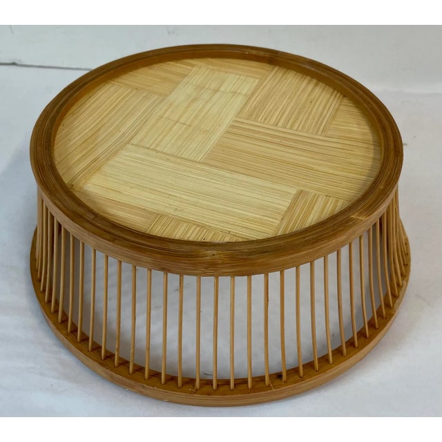 Mid 20th Century Vintage Stick and Wicker Open Side Basket For Sale - Image 5 of 6