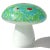 Murano Murano Mushroom Toadstool Paperweight Flower Millefiori Canes Green Blue White Vintage Italian Art Glass Sculpture For Sale - Image 4 of 6