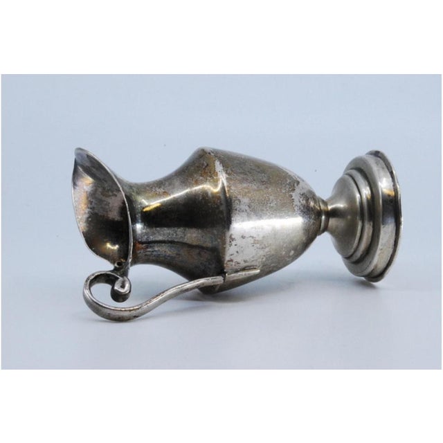 Wine Jug in Plain Silver, Set on a Beaded Base For Sale - Image 6 of 10