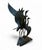 Mid-Century Modern Verdigris Bronze Crane & Heron Sculpture on Faux Stone Base For Sale - Image 4 of 10