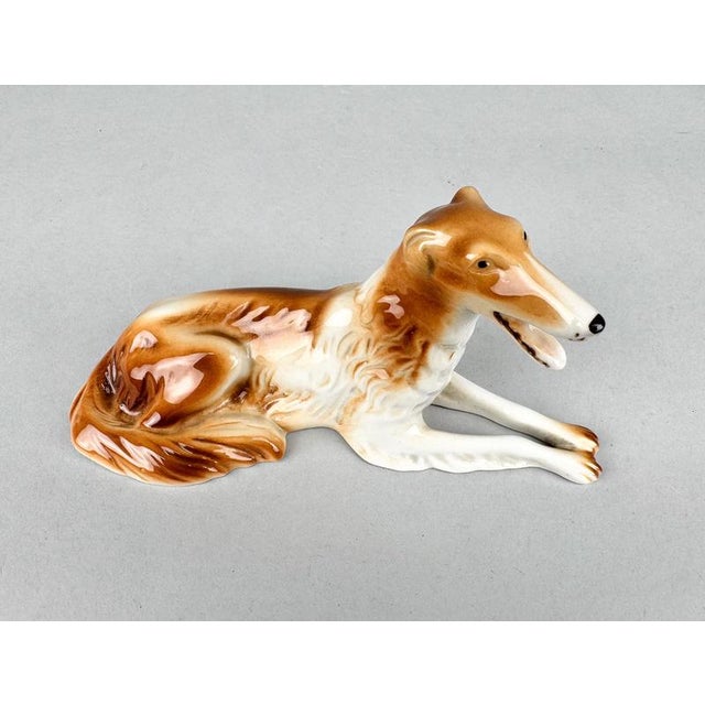 Porcelain statue of a Collie, produced by Royal Dux in the 1970's in former Czechoslovakia. This piece is attributed to...