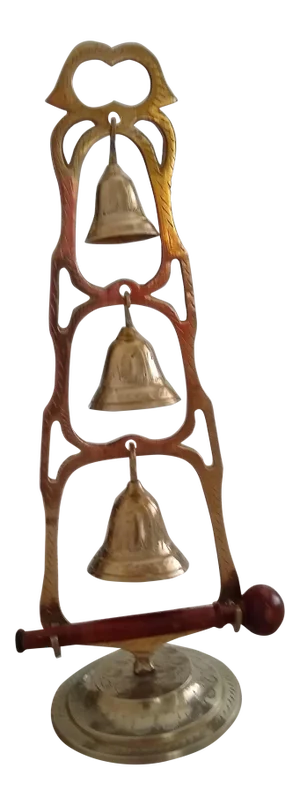 Vintage Brass 3 Bell Tree