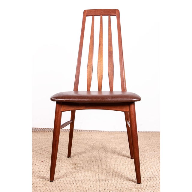 Danish Eva Model Chairs in Teak and Leather by Niels Koefoed for Koefoeds Hornslet, 1960, Set of 6 For Sale - Image 11 of 18