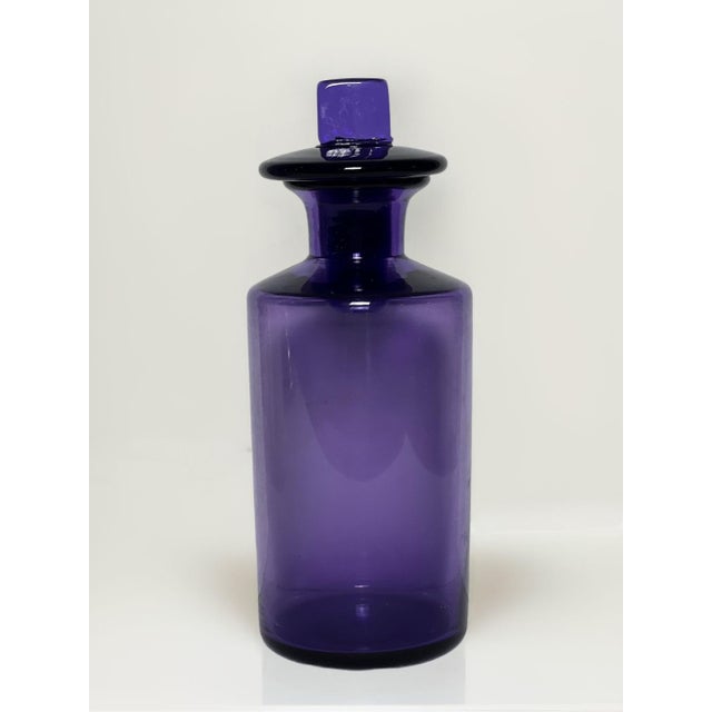 19th Century English Amethyst Handblown Glass Apothecary Jar For Sale - Image 4 of 9
