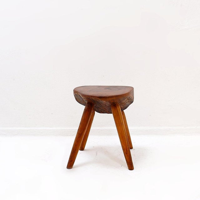 Vintage Stool in Wood, 1960s For Sale - Image 4 of 14