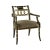 Rubbed Black Lacquer Finished Armchair with Gilded Gold Accents